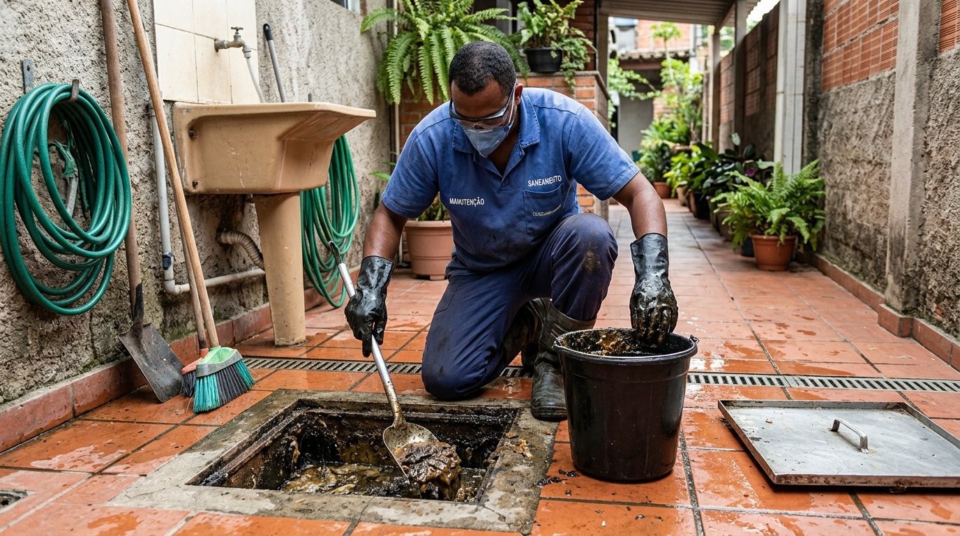Limpeza de Caixa de Gordura Comercial em Vila Velha‑ES