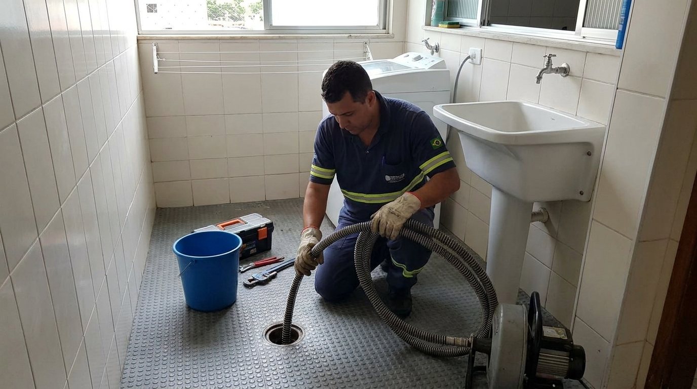 Ponto de Esgoto na Lavanderia em Vila Velha‑ES